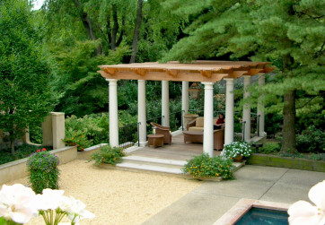 Side arbor creates lovely spot for respite and relaxation