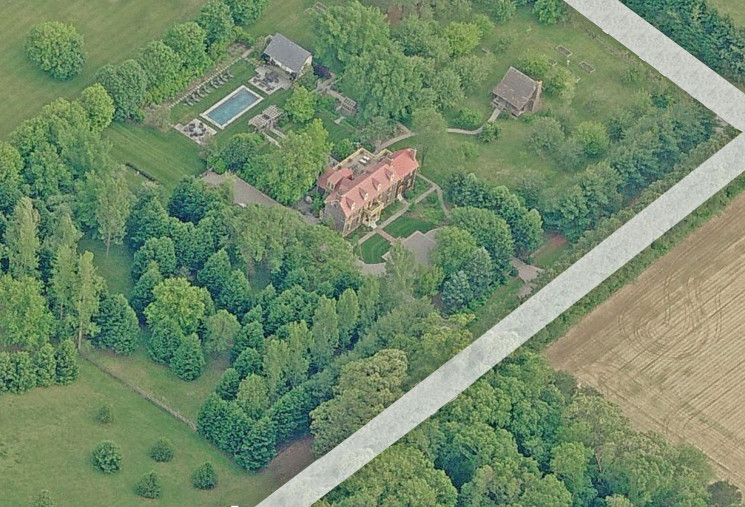 Aerial map of property